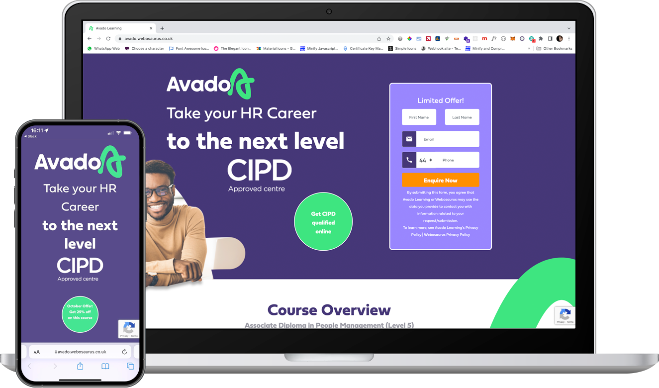Avado Learning lead generation campaign creative