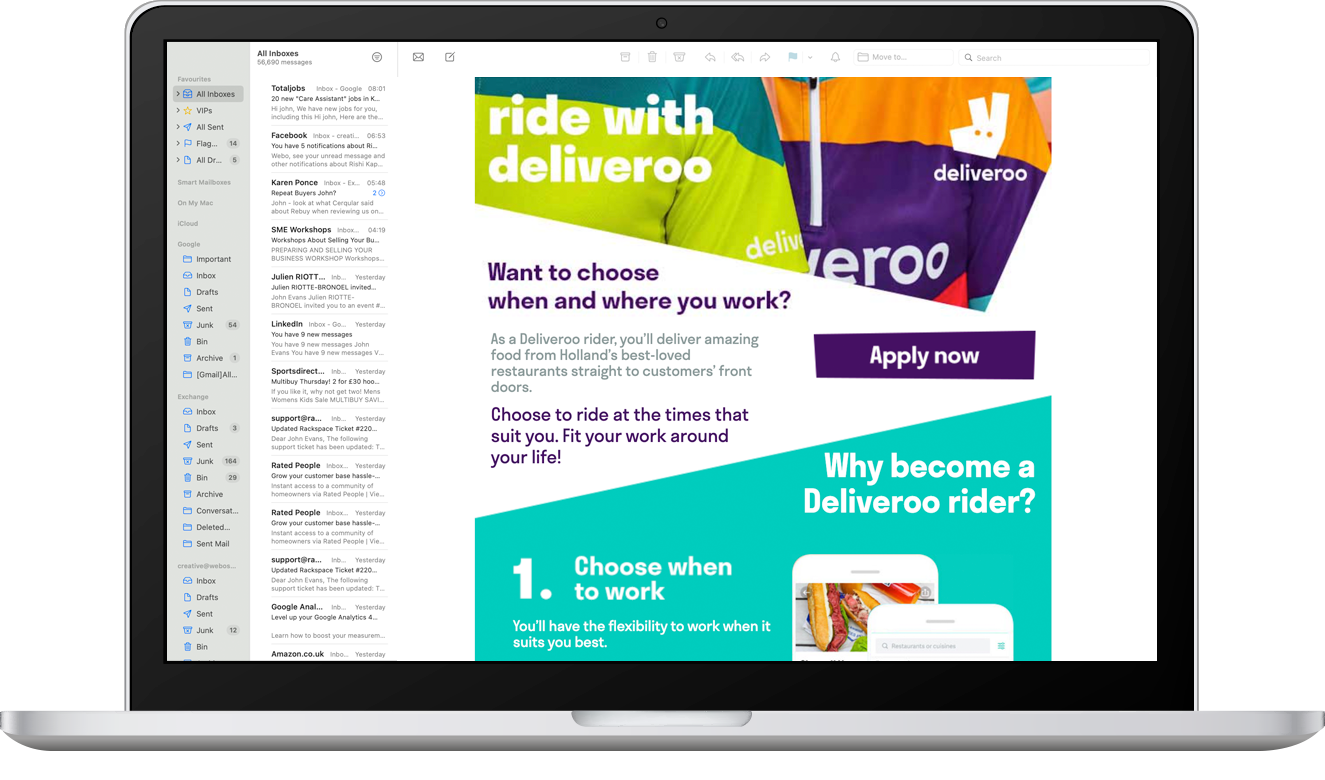 Deliveroo driver acquisition campaign creative