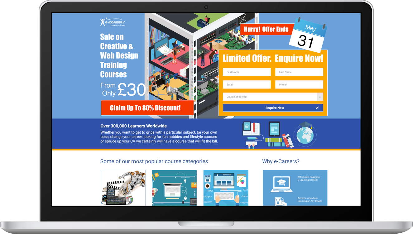 e-Careers customer acquisition campaign creative