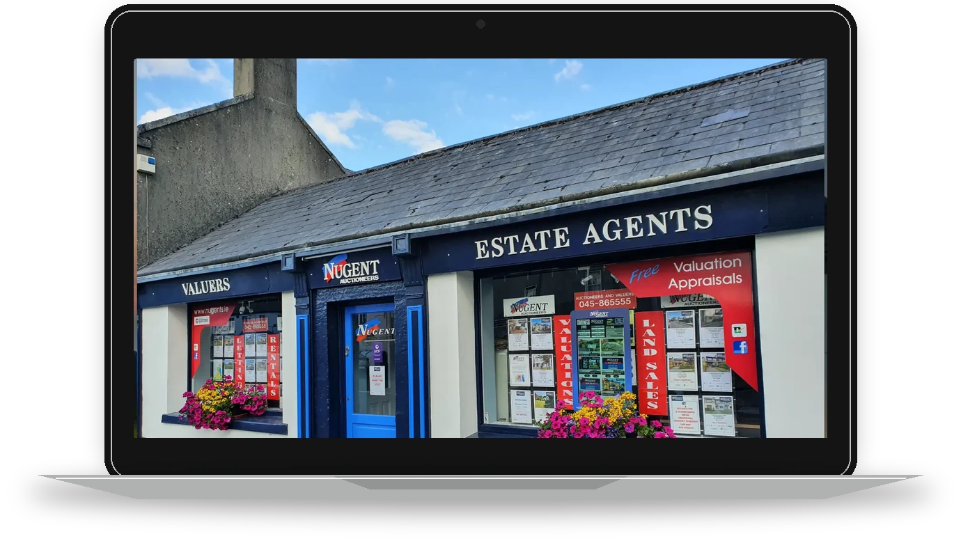 Nugent Auctioneers property website desktop mockup